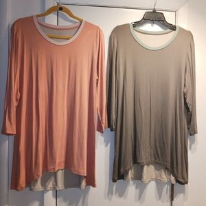 New LOGO by Lori Goldstein tops size L $15 each.